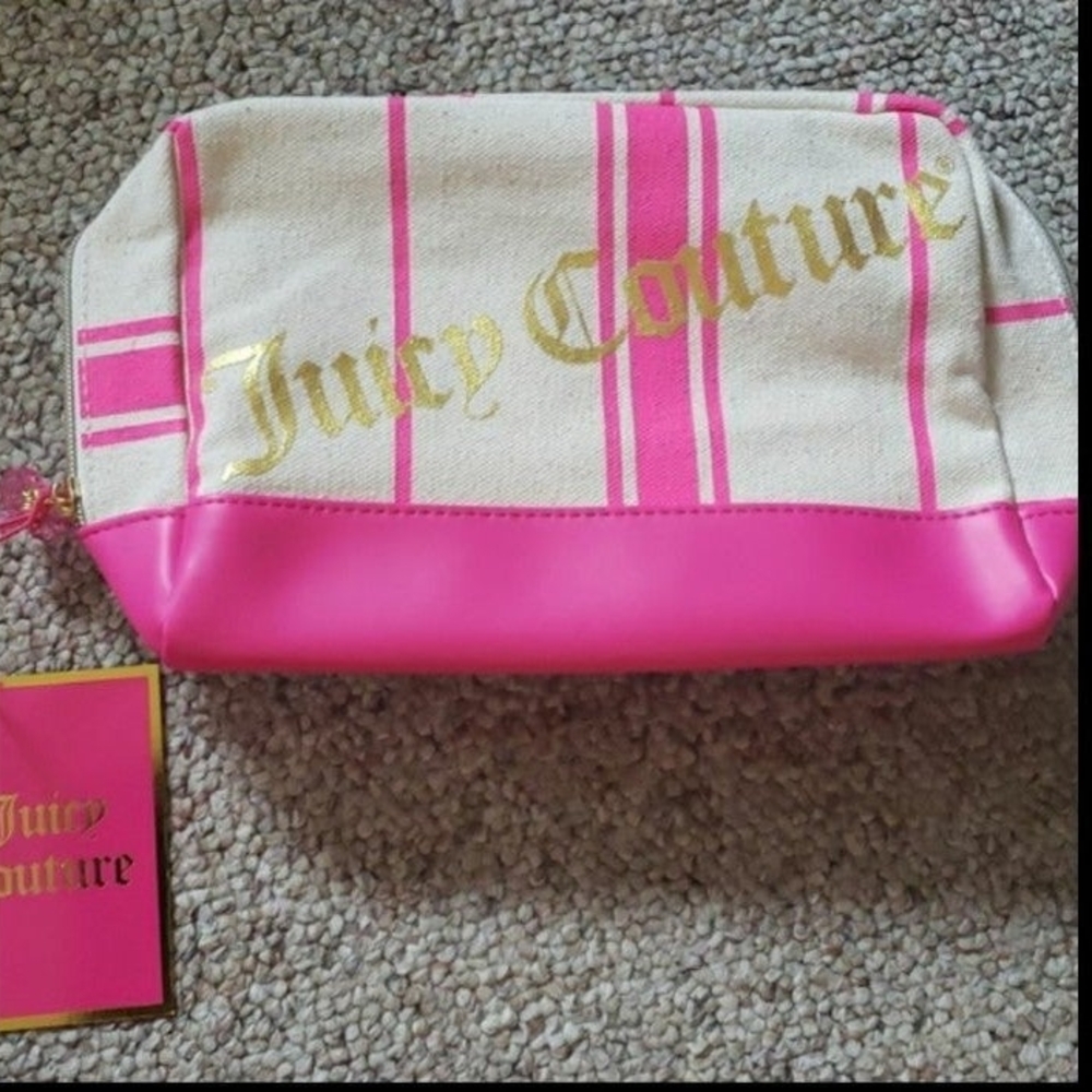 Juicy Couture Pink and Gold Cosmetic Bag